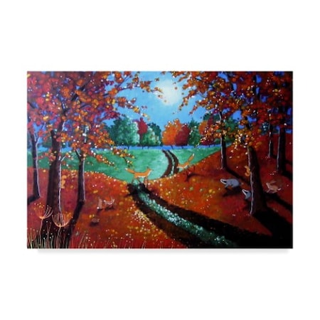 Angie Livingstone 'Autumn Gathering' Canvas Art,16x24